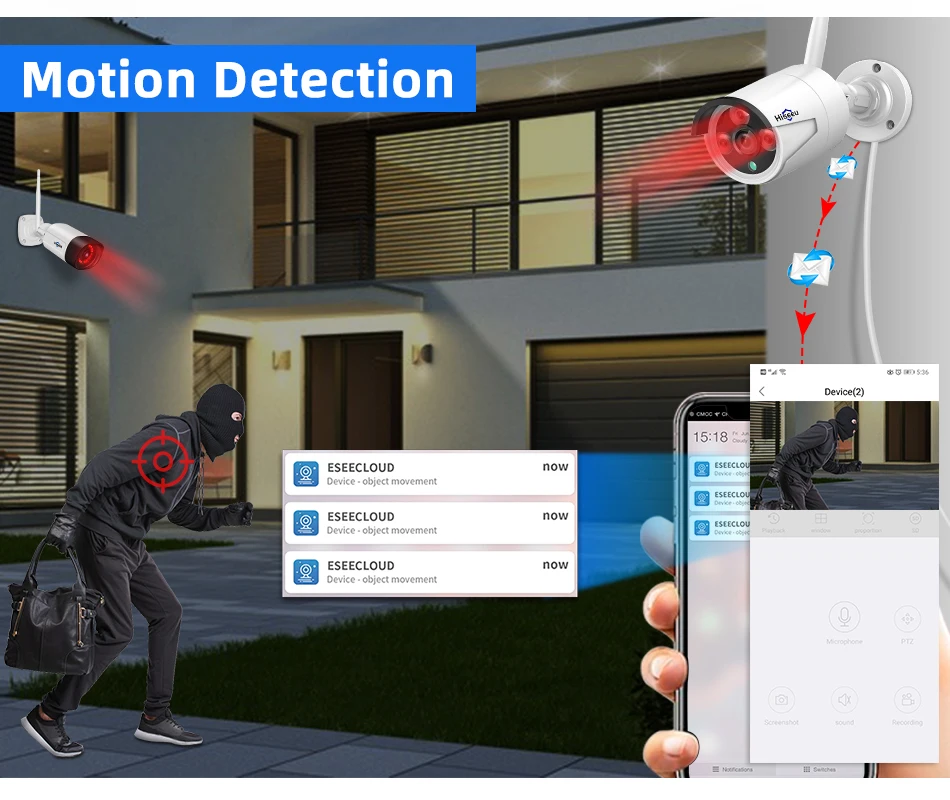 Hiseeu WiFi Security Camera IP66