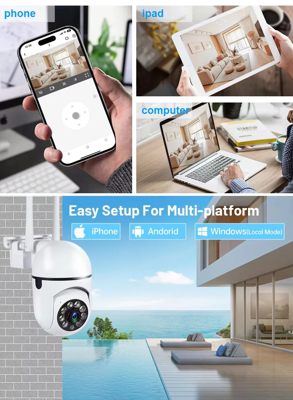 8MP WiFi PTZ Security Camera