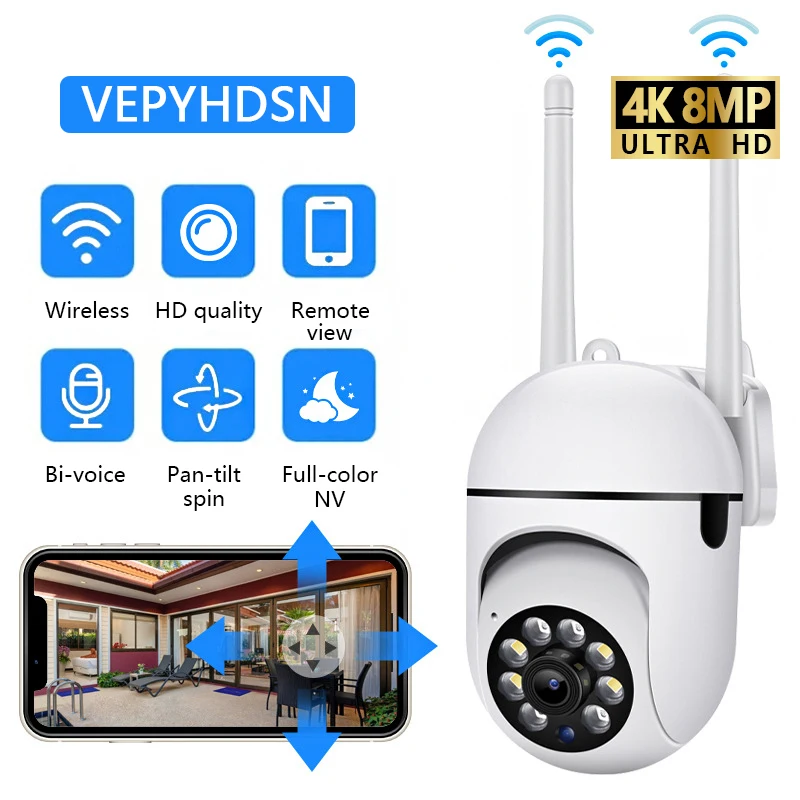 8MP WiFi PTZ Security Camera