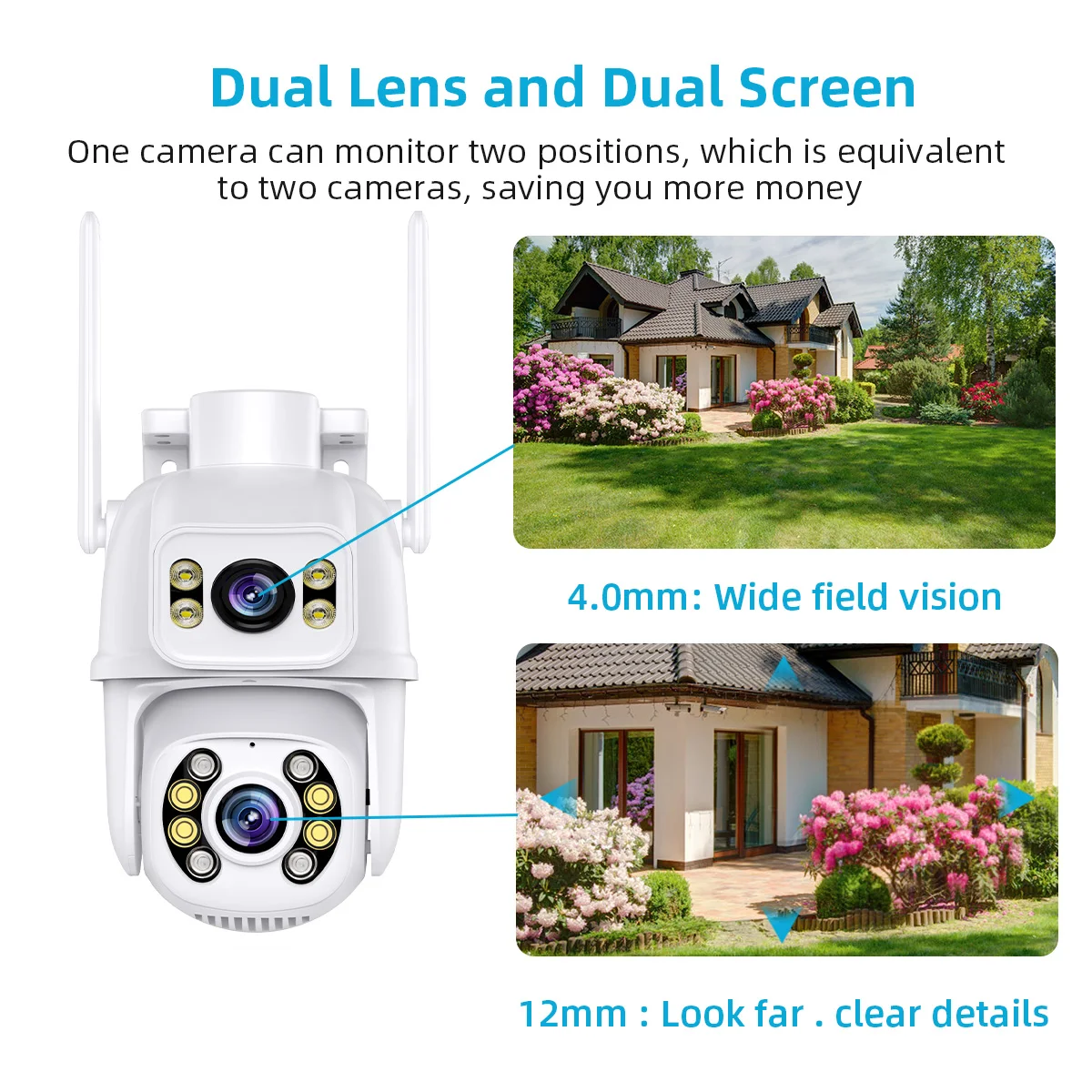 4K 8MP Dual Lens PTZ Security Camera