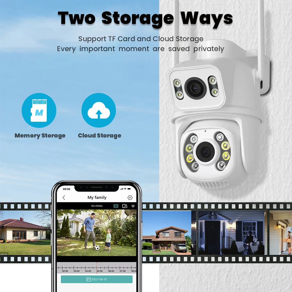 4K 8MP Dual Lens PTZ Security Camera