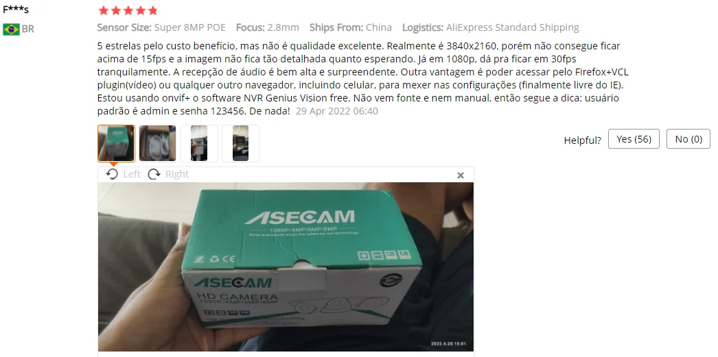 ASECAM 4K 8MP PoE Security Camera