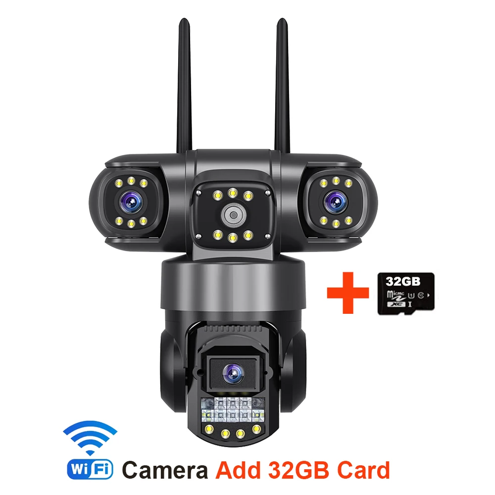 V380 Pro Triple Lens WiFi Security Camera