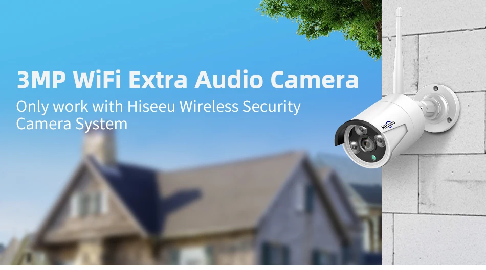 Hiseeu WiFi Security Camera IP66