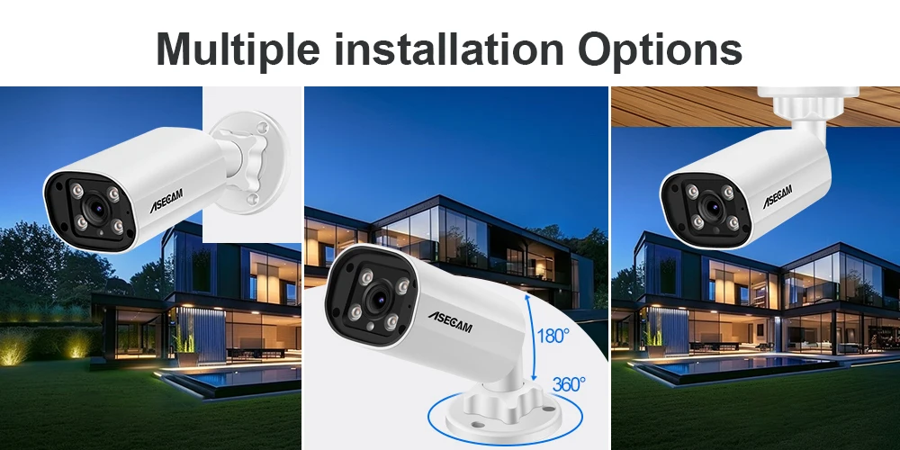 ASECAM 4K 8MP PoE Security Camera