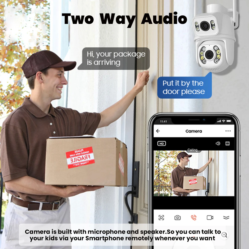 4K 8MP Dual Lens PTZ Security Camera
