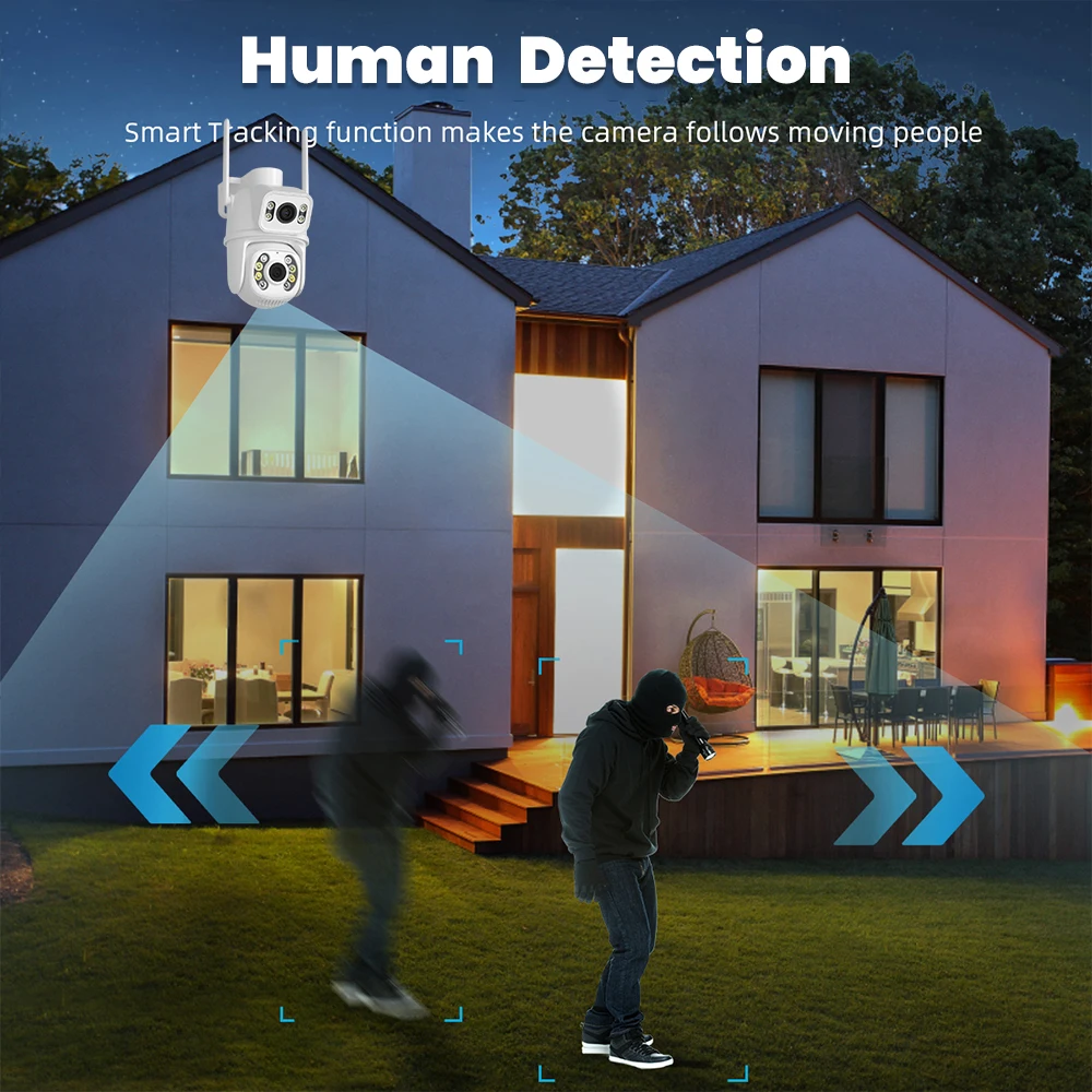 4K 8MP Dual Lens PTZ Security Camera