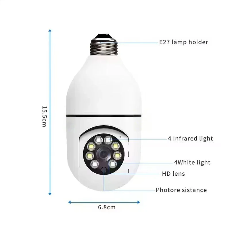 E27 WiFi Bulb Security Camera
