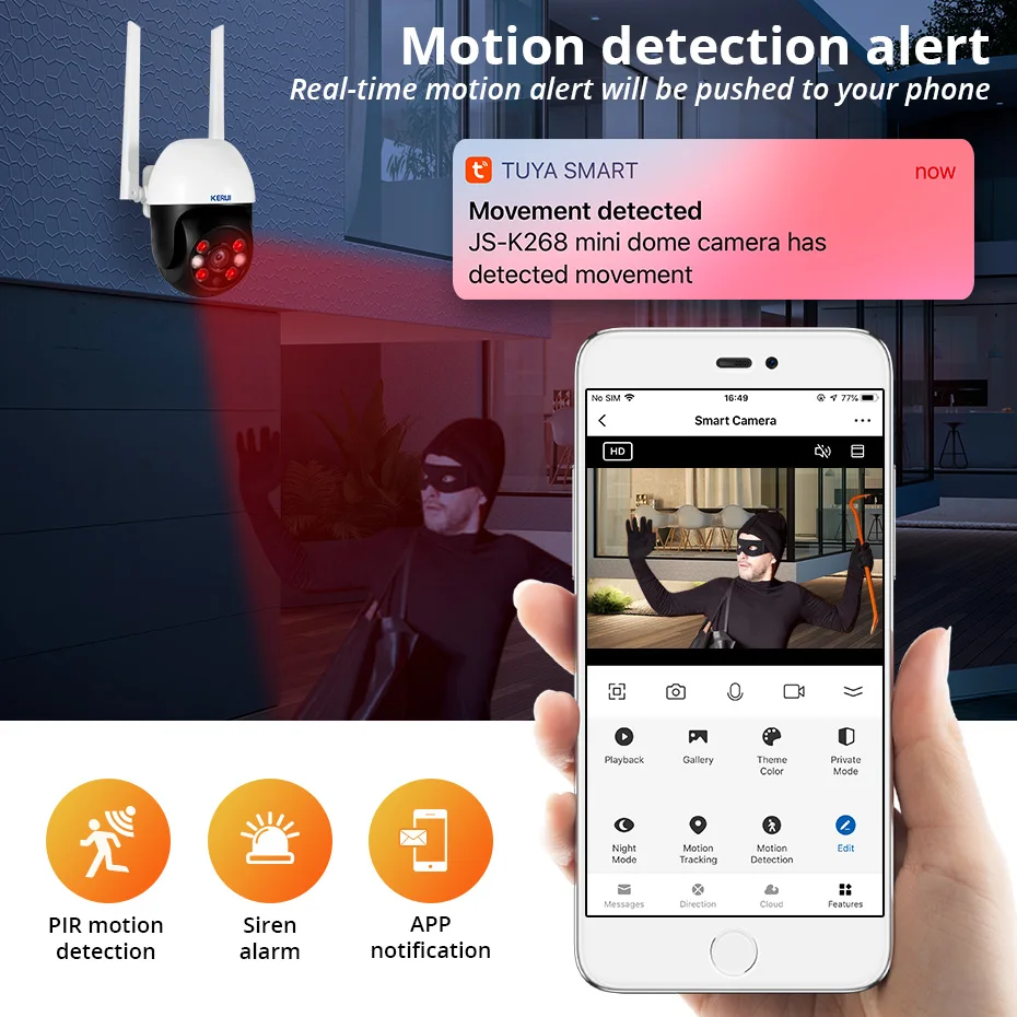 KERUI 8MP PTZ WiFi Security Camera