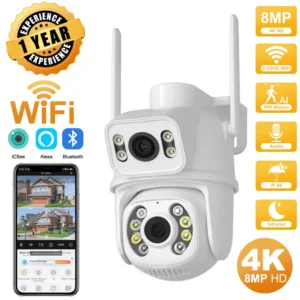 4K 8MP Dual Lens PTZ Security Camera