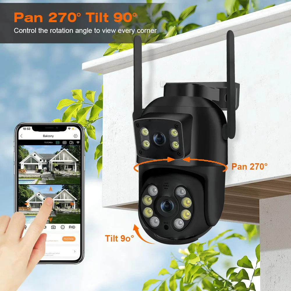 8MP 4K Dual Lens PTZ Camera