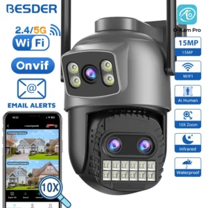 BESDER Dual Screen WiFi PTZ Camera