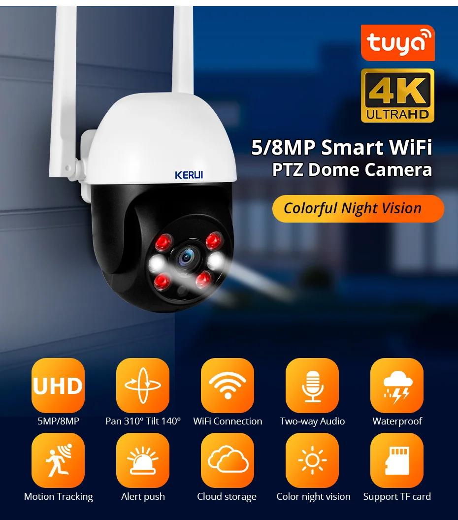 KERUI 8MP PTZ WiFi Security Camera