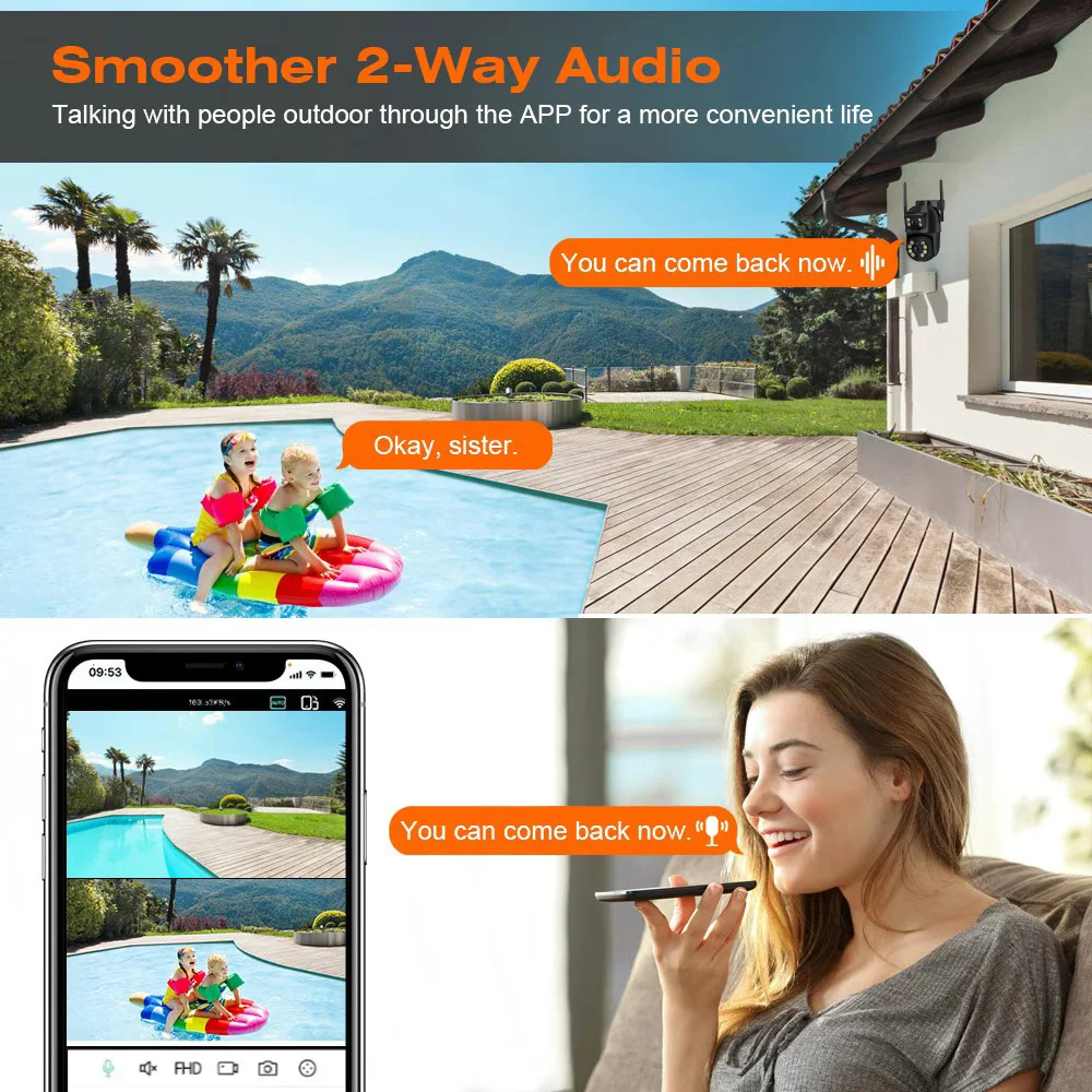 8MP 4K Dual Lens PTZ Camera