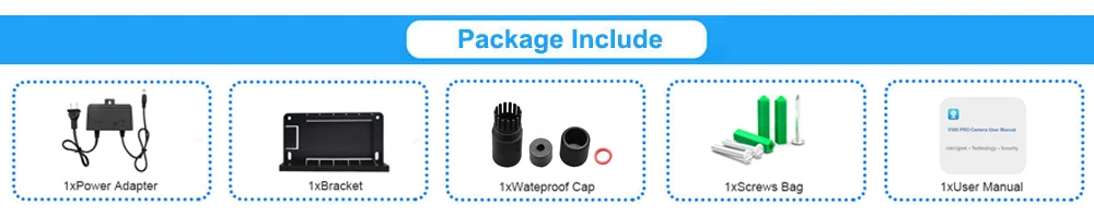 V380 Pro Triple Lens WiFi Security Camera