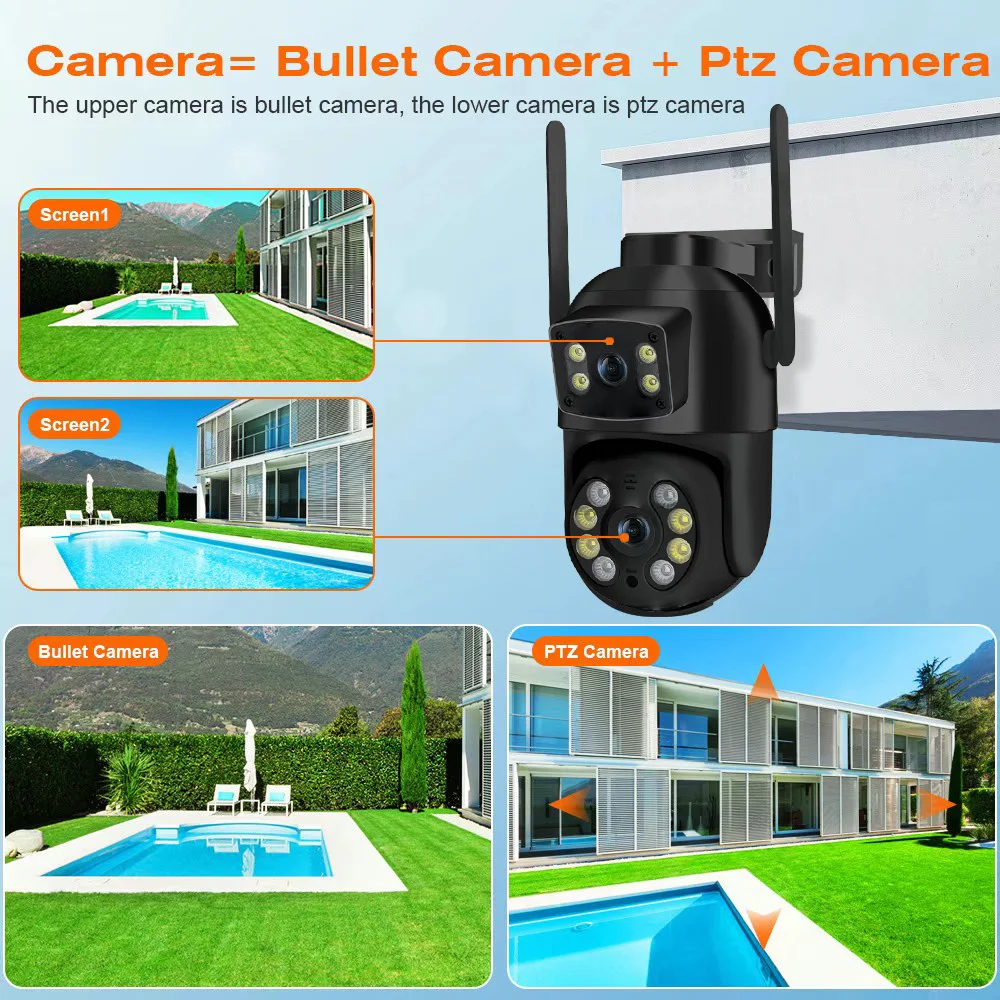 8MP 4K Dual Lens PTZ Camera