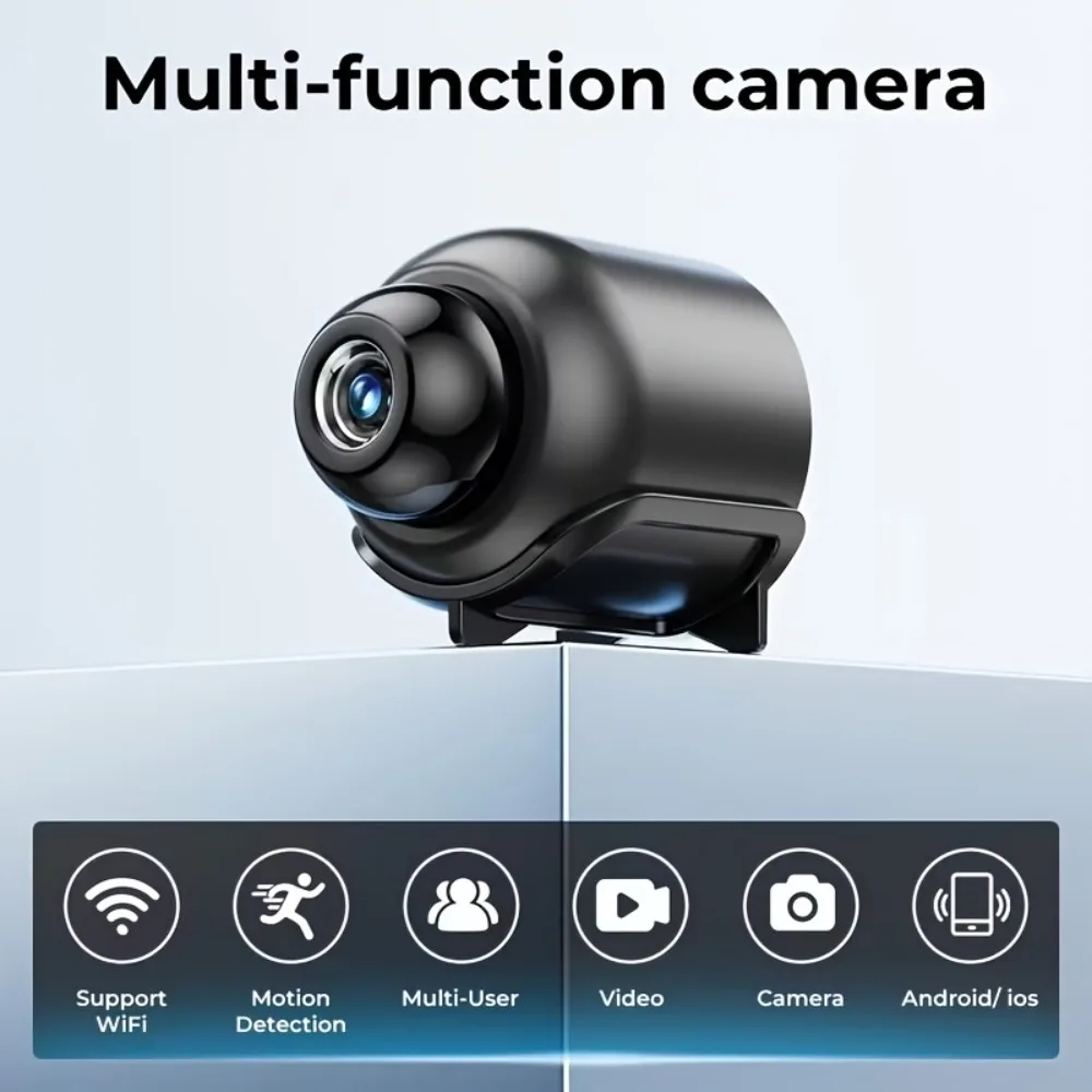 Mini 1080P Wireless Security Camera with Night Vision & Motion Alerts