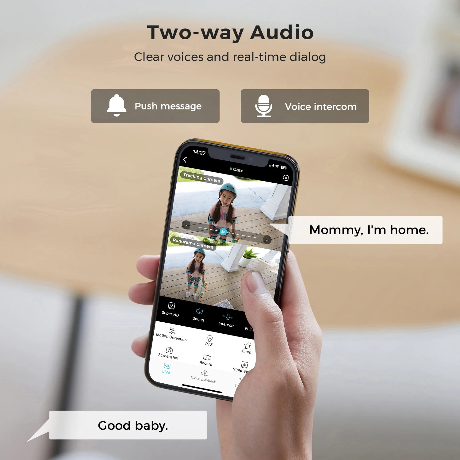 BESDER Dual Screen WiFi PTZ Camera