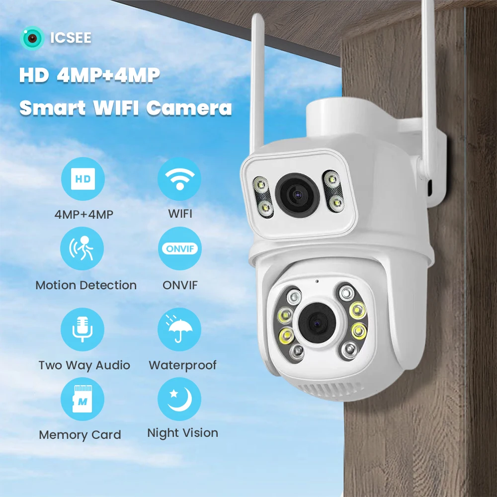 4K 8MP Dual Lens PTZ Security Camera