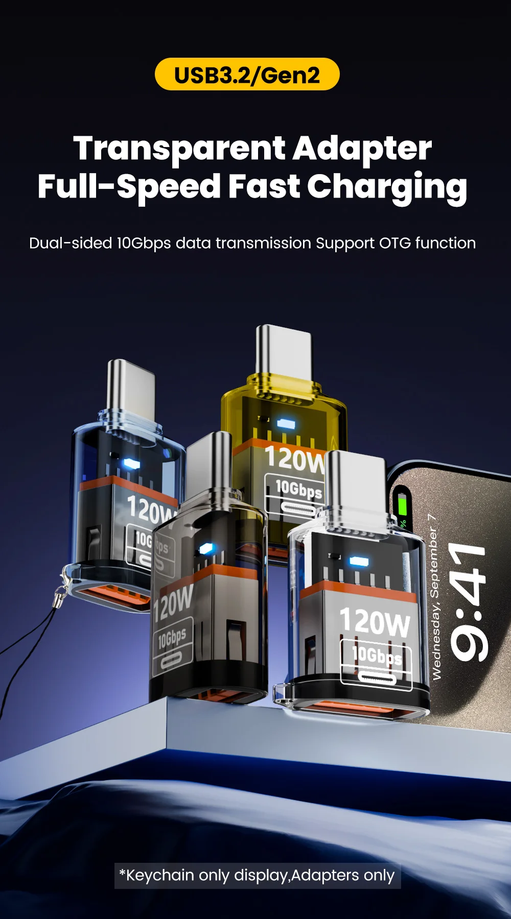 120W Type-C OTG Adapter