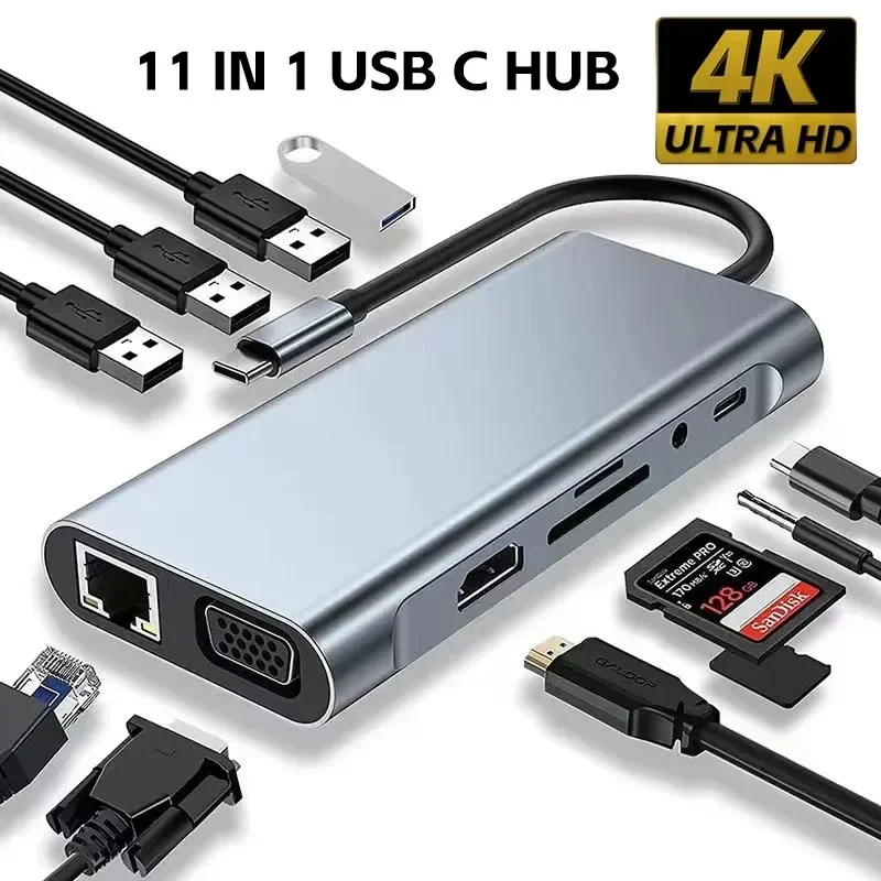 USB-C Hub 8 in 1 Adapter