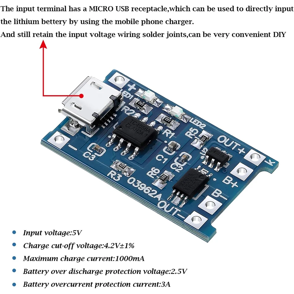 TP4056 18650 Charging Module (10pcs)
